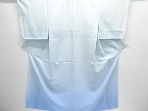 未使用品　駒絽 暈し一つ紋付け下げ色無地着物